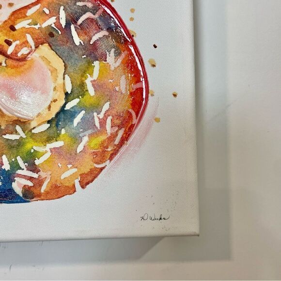 Canvas Little Pig Girl Color-full Print Canvas Girls Room Decoration 18” x 12” - Picture 5 of 10